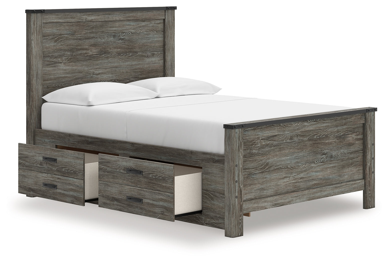Frandern Black/Gray Full Panel Bed with Storage (Online Special Price) - Ornate Home