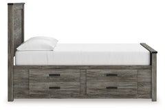 Frandern Black/Gray Full Panel Bed with Storage - Ornate Home