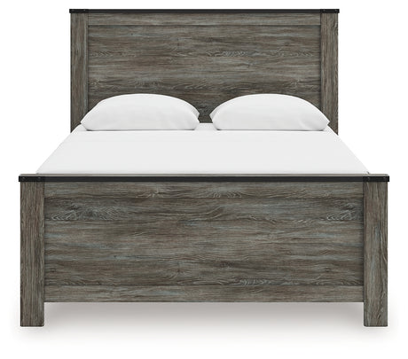 Frandern Black/Gray Queen Panel Bed - Ornate Home