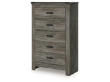 Frandern Gray Five Drawer Chest - Ornate Home