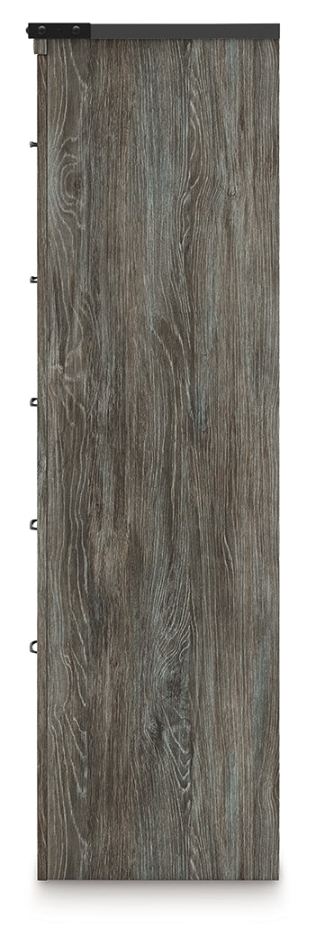 Frandern Gray Five Drawer Chest - Ornate Home