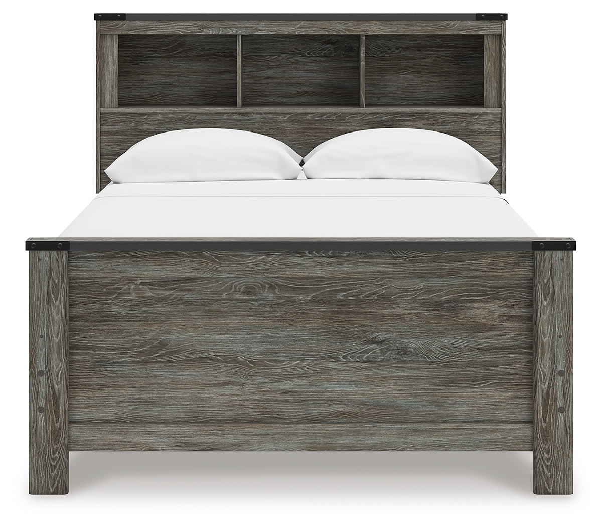 Frandern Gray Full Bookcase Bed, Dresser and Mirror (Online Special Price) - Ornate Home
