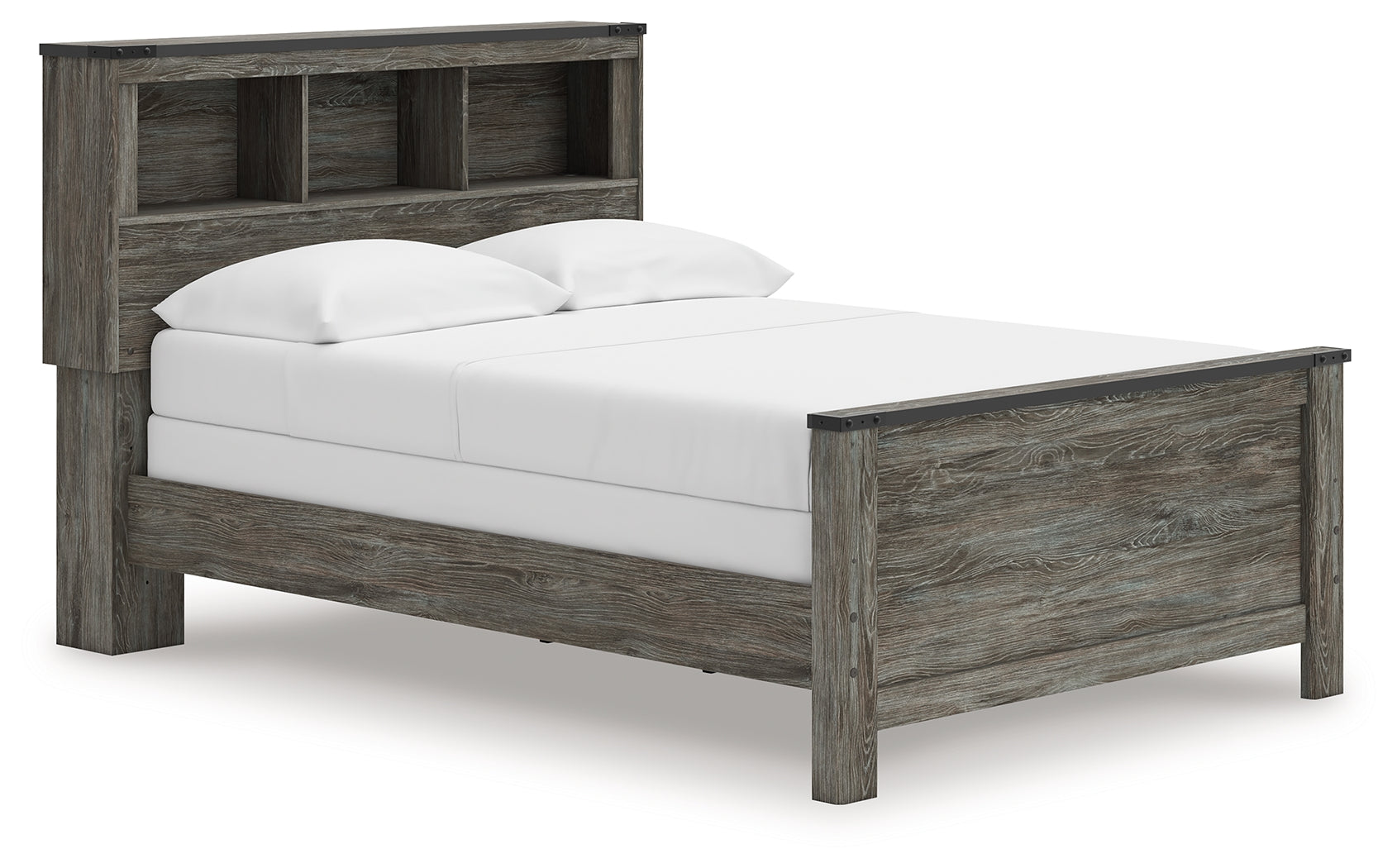 Frandern Gray Full Bookcase Bed, Dresser and Mirror (Online Special Price) - Ornate Home