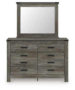Frandern Gray Full Bookcase Bed, Dresser and Mirror - Ornate Home