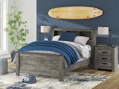 Frandern Gray Full Bookcase Bed, Dresser and Mirror - Ornate Home