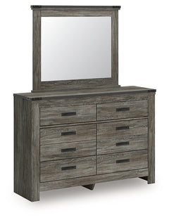 Frandern Gray Full Bookcase Bed with Storage, Dresser and Mirror - Ornate Home