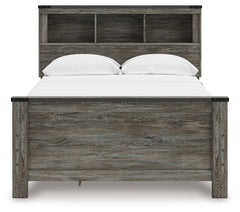 Frandern Gray Full Bookcase Bed with Storage, Dresser and Mirror - Ornate Home