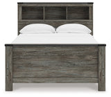 Frandern Gray Full Bookcase Panel Bed (Online Special Price) - Ornate Home