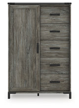 Frandern Gray Full Bookcase Panel Bed with Storage, Dresser, Mirror and Chest (Online Special Price) - Ornate Home