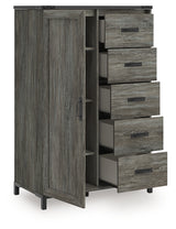 Frandern Gray Full Bookcase Panel Bed with Storage, Dresser, Mirror and Chest (Online Special Price) - Ornate Home