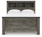 Frandern Gray Full Bookcase Panel Bed with Storage, Dresser, Mirror and Chest (Online Special Price) - Ornate Home