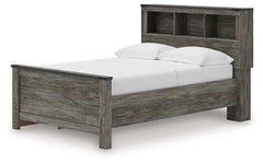 Frandern Gray Full Bookcase Panel Bed with Storage - Ornate Home