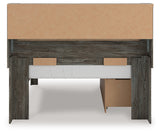 Frandern Gray Full Bookcase Panel Bed with Storage - Ornate Home