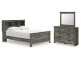 Frandern Gray Queen Bookcase Bed, Dresser and Mirror (Online Special Price) - Ornate Home