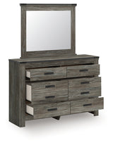 Frandern Gray Queen Bookcase Bed, Dresser and Mirror (Online Special Price) - Ornate Home