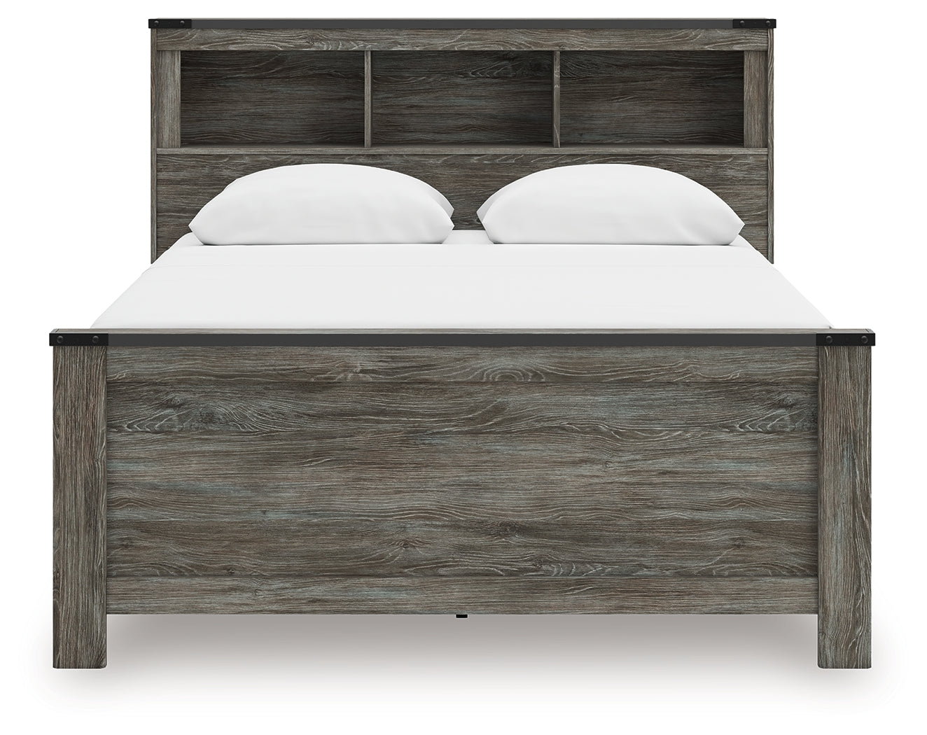 Frandern Gray Queen Bookcase Bed, Dresser and Mirror (Online Special Price) - Ornate Home