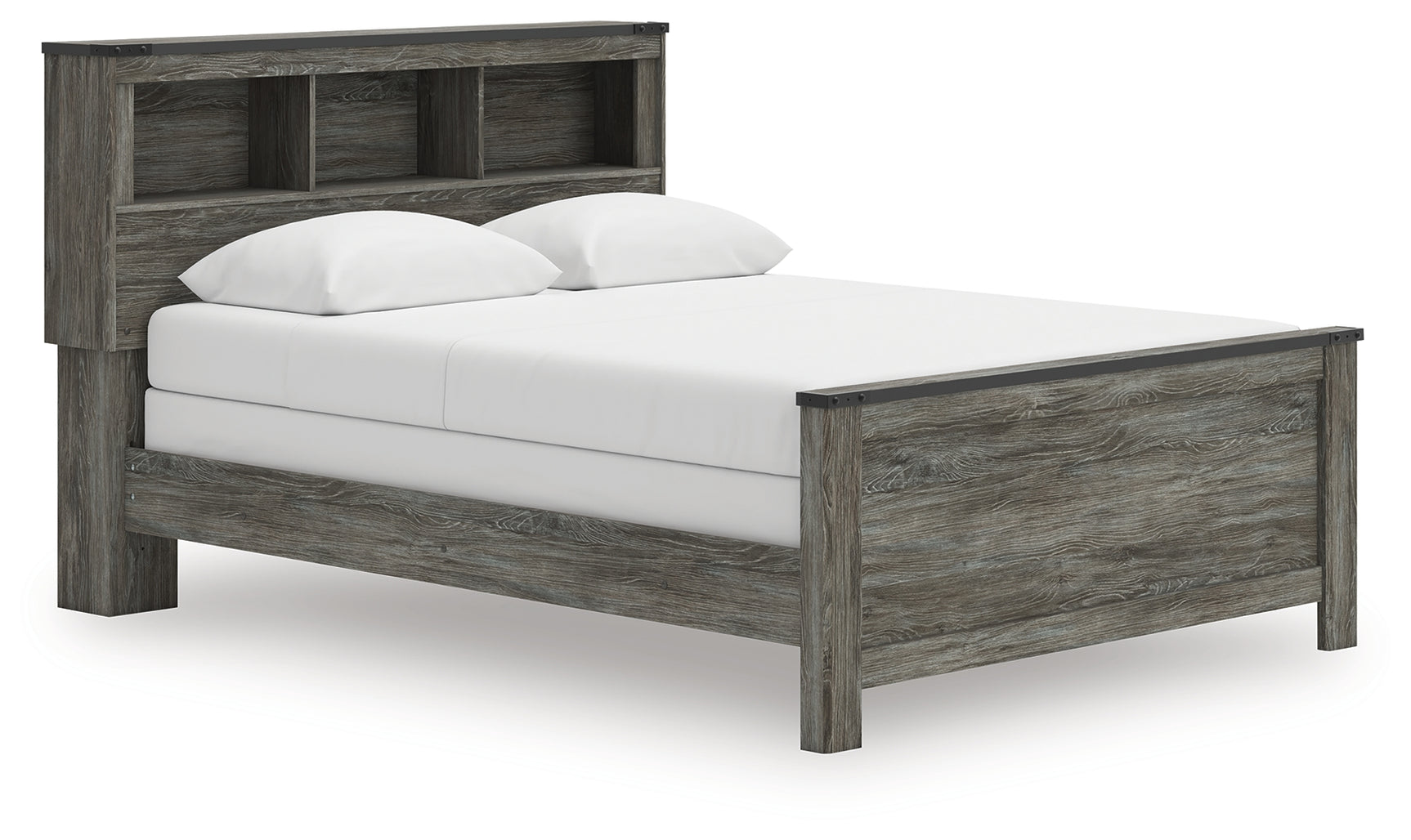 Frandern Gray Queen Bookcase Bed, Dresser and Mirror (Online Special Price) - Ornate Home