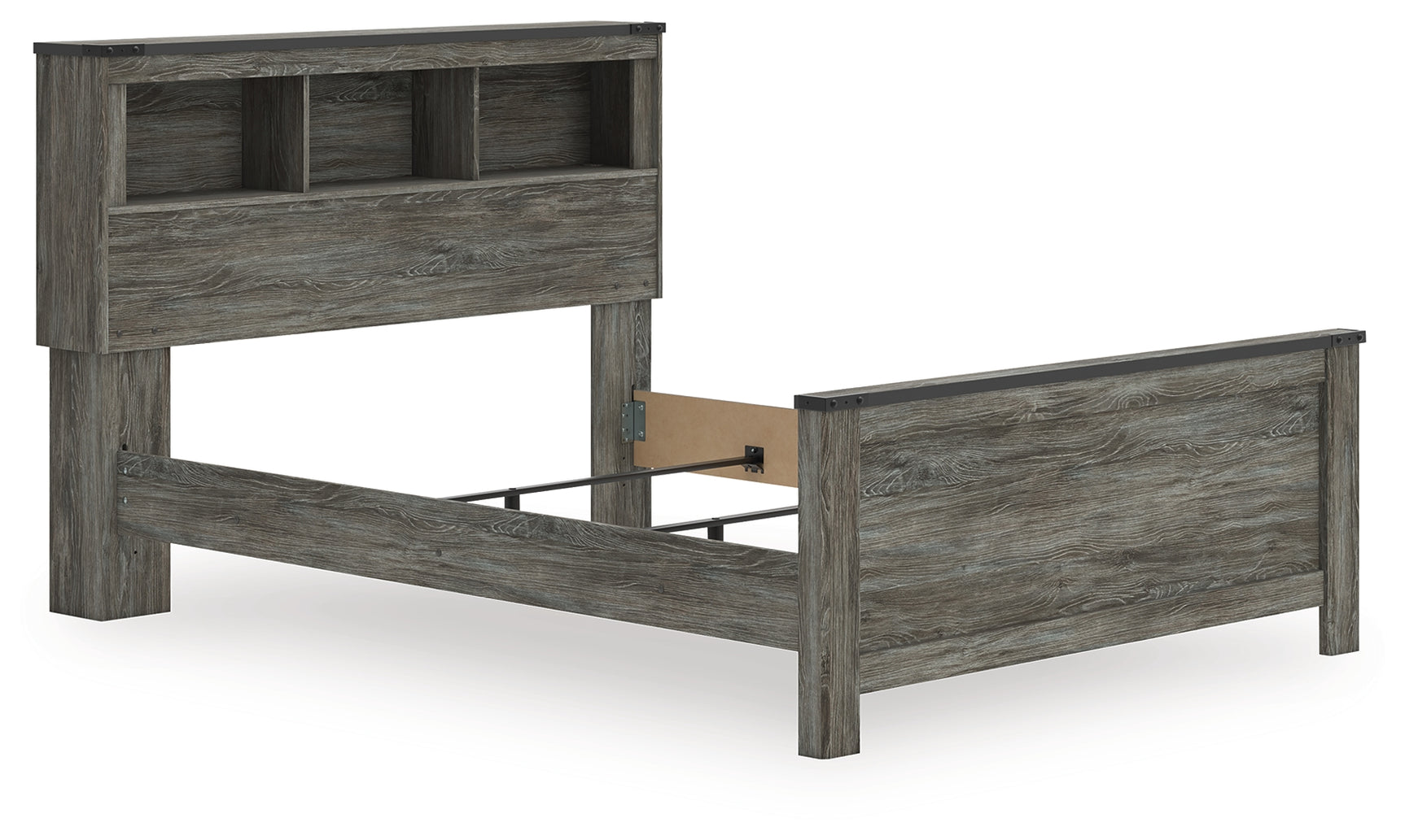 Frandern Gray Queen Bookcase Bed, Dresser and Mirror (Online Special Price) - Ornate Home
