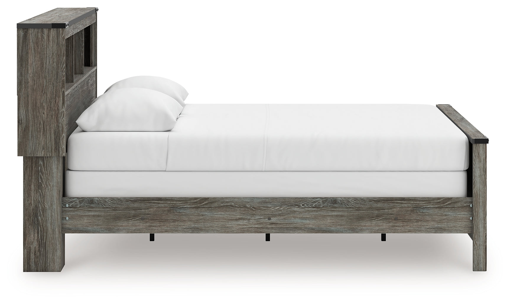 Frandern Gray Queen Bookcase Bed, Dresser and Mirror (Online Special Price) - Ornate Home