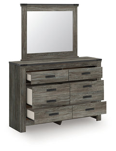 Frandern Gray Queen Bookcase Bed, Dresser and Mirror - Ornate Home