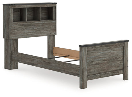 Frandern Gray Twin Bookcase Bed, Dresser and Mirror - Ornate Home