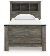 Frandern Gray Twin Bookcase Bed with Storage, Dresser and Mirror (Online Special Price) - Ornate Home