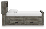 Frandern Gray Twin Bookcase Bed with Storage, Dresser and Mirror (Online Special Price) - Ornate Home