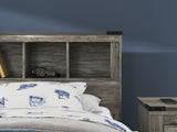 Frandern Gray Twin Bookcase Bed with Storage, Dresser and Mirror (Online Special Price) - Ornate Home
