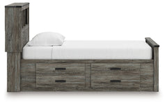 Frandern Gray Twin Bookcase Bed with Storage, Dresser and Mirror - Ornate Home