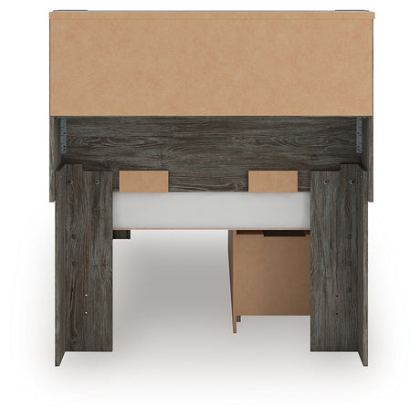 Frandern Gray Twin Bookcase Bed with Storage, Dresser and Mirror - Ornate Home