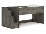 Frandern Gray Twin Loft Bed - Ornate Home
