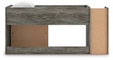 Frandern Gray Twin Loft Bed with Bookcase Storage (Online Special Price) - Ornate Home