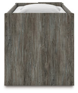 Frandern Gray Twin Loft Bed with Bookcase Storage - Ornate Home