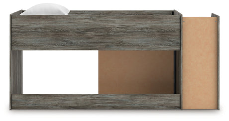 Frandern Gray Twin Loft Bed with Drawer Storage - Ornate Home