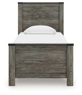 Frandern Gray Twin Panel Bed, Dresser and Mirror (Online Special Price) - Ornate Home