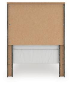 Frandern Gray Twin Panel Bed, Dresser and Mirror - Ornate Home