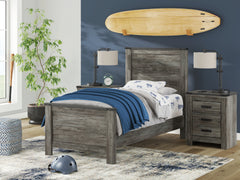 Frandern Gray Twin Panel Bed, Dresser and Mirror - Ornate Home