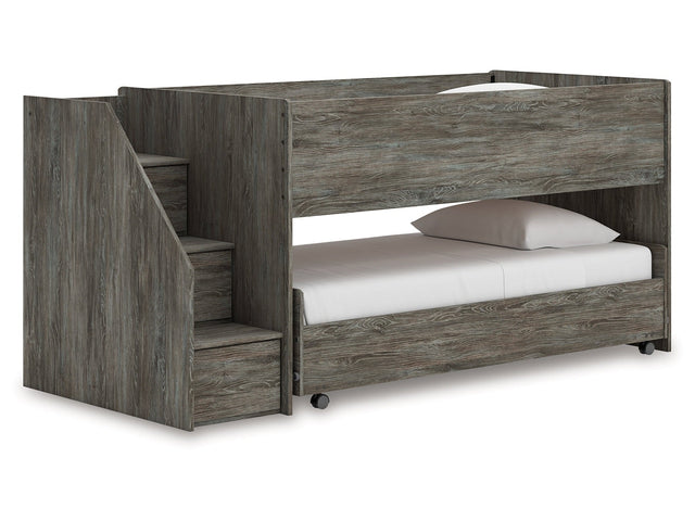 Frandern Gray Twin over Twin Loft Bed (Online Special Price) - Ornate Home