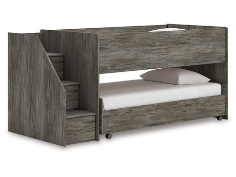 Frandern Gray Twin over Twin Loft Bed - Ornate Home