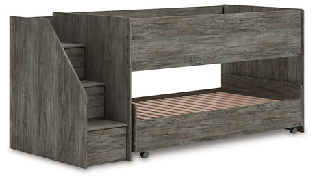 Frandern Gray Twin over Twin Loft Bed - Ornate Home