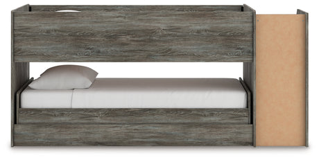 Frandern Gray Twin over Twin Loft Bed - Ornate Home