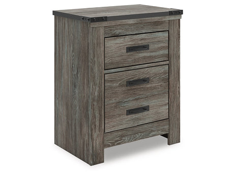 Frandern Gray Two Drawer Night Stand - Ornate Home