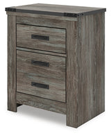 Frandern Gray Two Drawer Night Stand - Ornate Home
