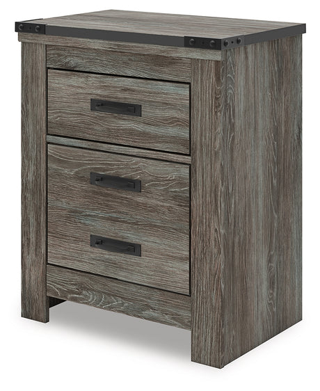 Frandern Gray Two Drawer Night Stand - Ornate Home