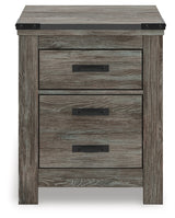 Frandern Gray Two Drawer Night Stand - Ornate Home