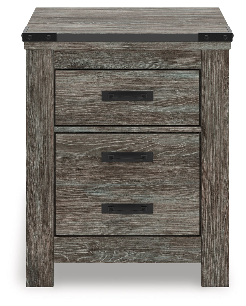 Frandern Gray Two Drawer Night Stand - Ornate Home