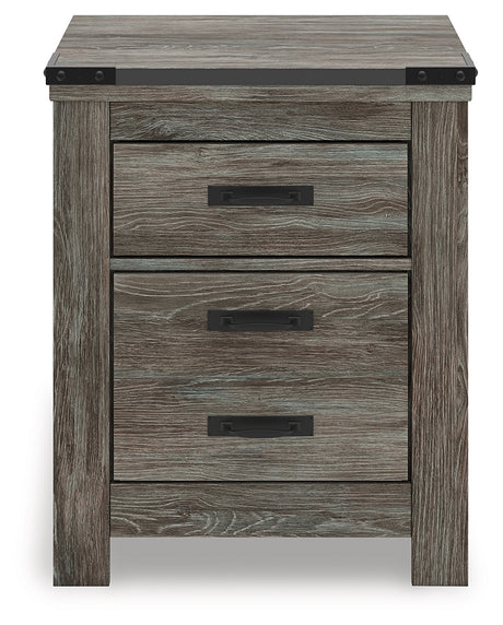 Frandern Gray Two Drawer Night Stand - Ornate Home