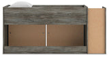 Frandern Warm Gray Twin Loft Bed with Bookcase Storage (Online Special Price) - Ornate Home