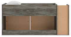 Frandern Warm Gray Twin Loft Bed with Bookcase Storage - Ornate Home