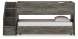 Frandern Warm Gray Twin Over Twin Loft Bed and Mattresses (Online Special Price) - Ornate Home